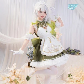 Genshin Impact Nahida Grass God Cosplay Costume Anime game Cute Maid lovely Dress