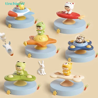 [Shngki] Đồ chơi Spinner cho bé dành cho trẻ mới biết đi Spinner Bear Hand Fidget có cốc hút Đồ chơi cảm giác Giảm căng thẳng Trò chơi cho bé Lục lạc xoay [MỚI]