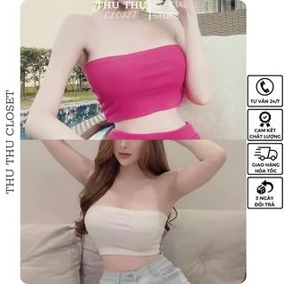 Áo quây ngắn thun trơn, áo ống quây ngực không đệm croptop 7 màu siêu xinh