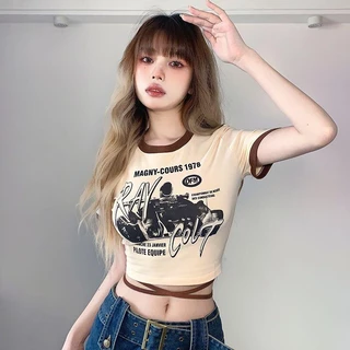 GD1 Áo phông áo croptop áo baby tee American Vintage 2023 New Style JL07025  