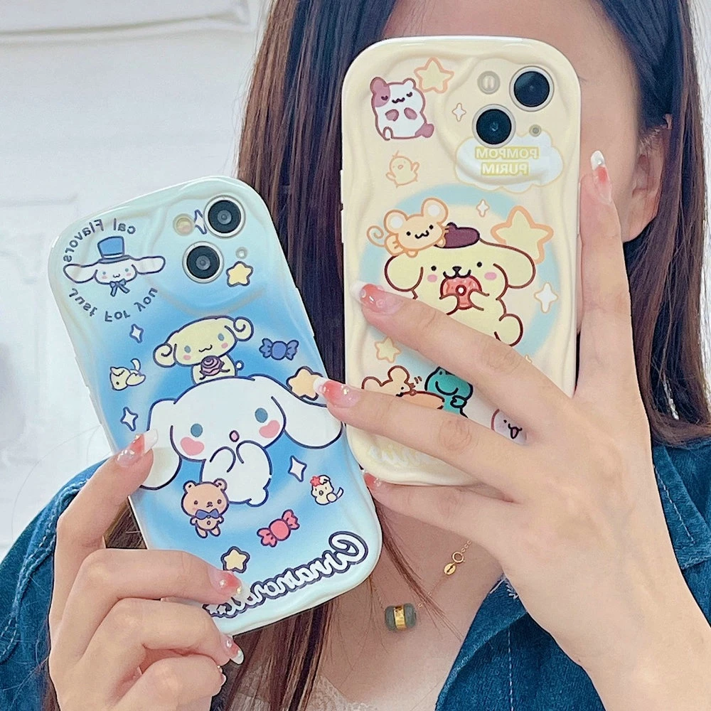 NY| Ốp lưng OPPO Reno 8T 4 5 F 4F 5F 6 7 8 Z T 10 Pro PLUS A93 A94 2020 Soft Cute Cream Yellow Pudding Dog Cinnamoroll Case