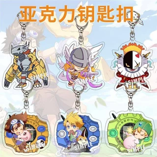 Móc Khóa Hai Mặt Bằng Acrylic In Hình Anime Digimon Dễ Thương