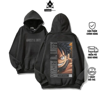 Áo Hoodie Nam Nữ LUFFY 3 Vải Nỉ Ngoại Dầy Nón 2 Lớp Tay Bo Gân, Anam Store