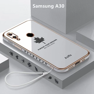 Ốp Lưng Samsung A30 Mềm Chống Sốc Họa Tiết Lá Phong Cho Ốp Điện Thoại Samsung Galaxy A30