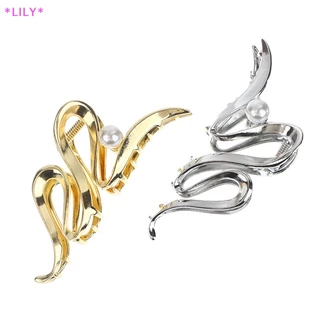 Lily 1 cái kẹp tóc kim loại cho nữ kẹp tóc rỗng kẹp tóc đuôi ngựa không đều thanh lịch kẹp uuuu