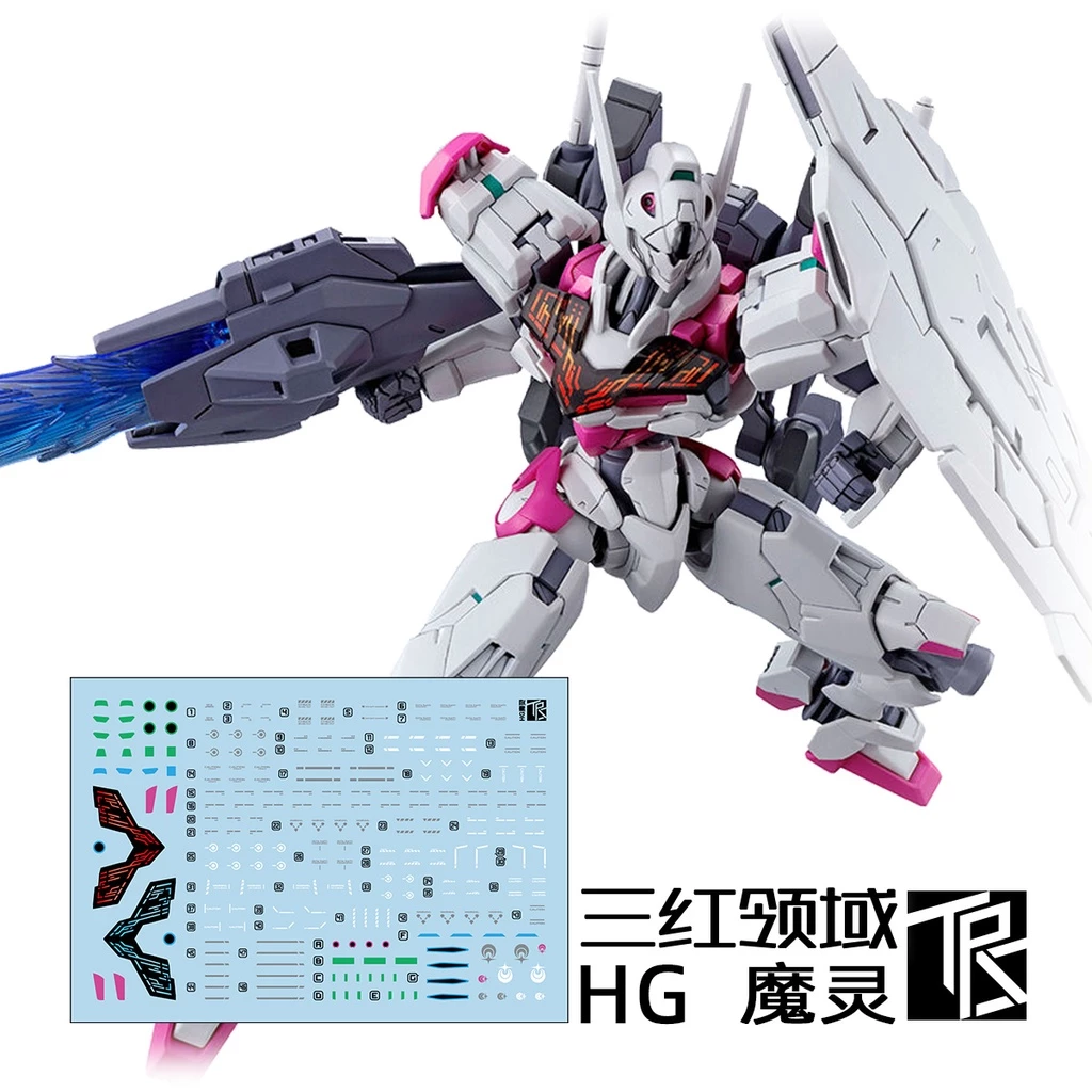 Decal nước Gundam HG Lfrith TRS Water Sticker Mercury's Witch TH009