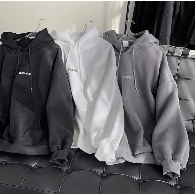 M-8XL[ có size 30 kg_120 kg ]áo khoác nam hoodie Tay Dài Dáng Rộng In Chữ Phong Cách Mỹ Thời Trang Cho Nam