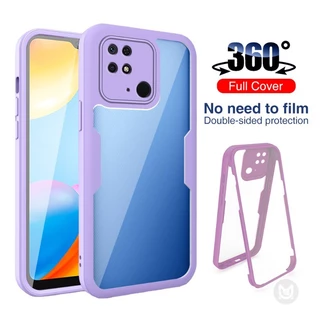 Ốp Lưng Trong Suốt Bảo Vệ Toàn Diện 360 Độ Cho Xiaomi Redmi 13C 12C 12 10 10A 10C 9 9A 9C 9T A1 Ốp Lưng Silicon Chống Sốc Có Phim Màn Hình Phía Trước