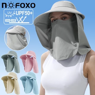 NOFOXO UPF50+ Mũ Lưỡi Trai Nửa Đầu Hở Chóp Thoáng Khí Có Thể Tháo Rời Đa Năng Thời Trang Mùa Hè Cho Nam Nữ Mũ Ngư Dân Bảo Vệ Chống Nắng Cổ Chống Nắng Khẩu Trang