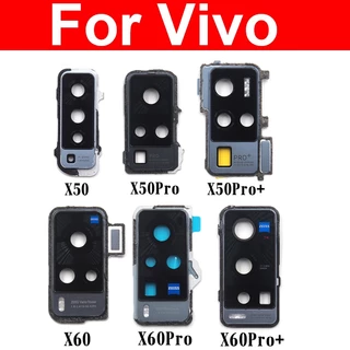 Camera Phía Sau Kính Ống Kính Dành Cho Vivo X50 X60 Pro X50 X60 Pro Plus X51 5G Mặt Sau Ống Kính Camera Khung Nhà Ở Giá Đỡ Miếng Dán