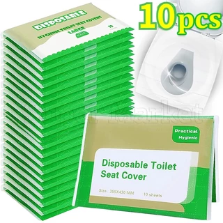 Bộ 10 Vỏ Bọc Bệ Ngồi Toilet Dùng Một Lần Chống Nước Có Thể Xóa Được