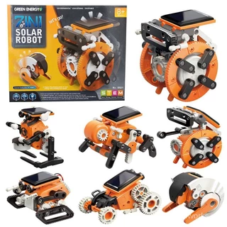 Đồ Chơi Lắp Ráp Robot Năng Lượng Mặt Trời diy Màu Đen F9FR 8-12 Tuổi