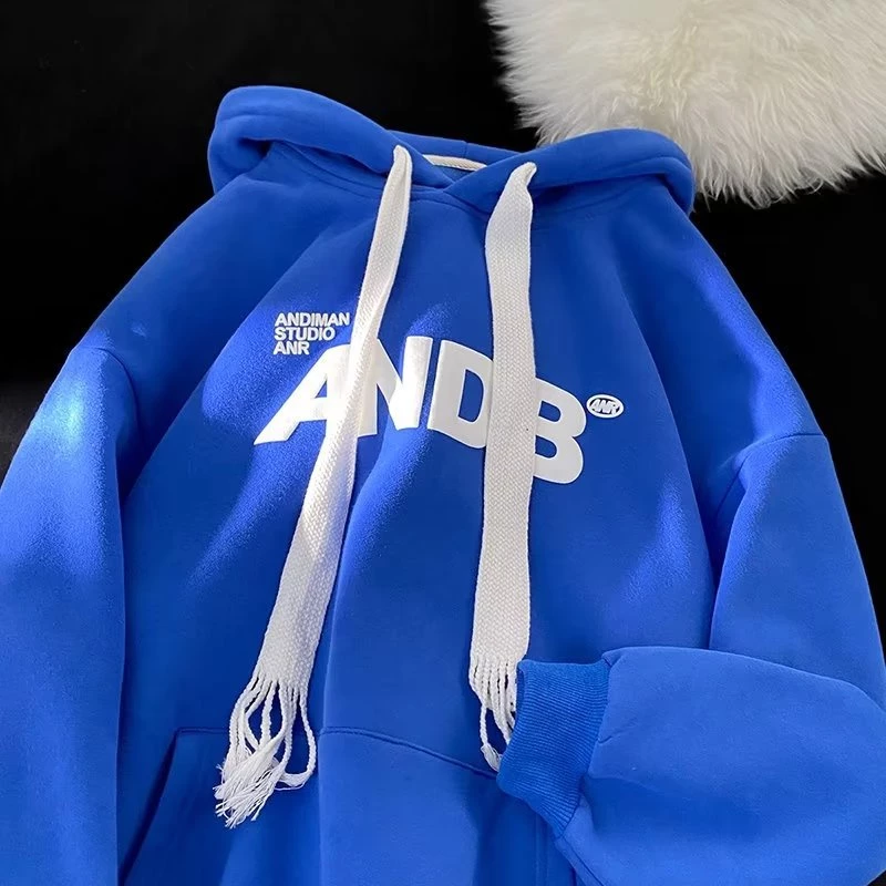 Áo hoodies Unise màu xanh hợp thời trang mùa xuân và mùa thu hàng hiệu hợp thời trang áo khoác có mũ trùm đầu phong cách