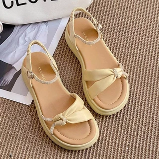 Giày Sandal Đế Bằng Dày Dặn Thời Trang Dành Cho Nữ