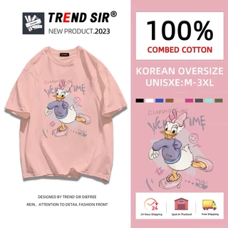 TrendSir Hàng mới áo thun mùa hè áo phông Vịt hoạt hình🤩100% Cotton Chín màu sắc M-3XL