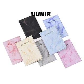 UUMIR bọc hộ chiếu UUMIR bằng da PU họa tiết đá hoa cương mẫu mới chống thấm nước unisex dành cho du lịch