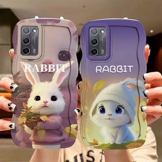 Ốp lưng iPhone 15 Pro Max 15 Plus 14 Pro Max 13 Pro Max 11 Pro Max 12 Pro Max 13 Mini 12 Mini 14 Plus 8 Plus 7 Plus Xr Xs Max X Cartoon lovely adorkable rabbit Wave edge soft phone case