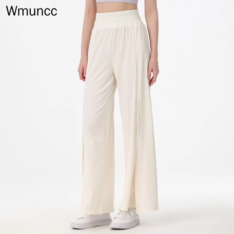 Wmuncc 2026 Quần Thể Thao Nữ Tập Yoga Thể Dục Quần Thẳng Mỏng Hơn Nhìn Nhanh Khô Thoáng Khí Chạy Bộ Khiêu Vũ Mỏng Rộng-