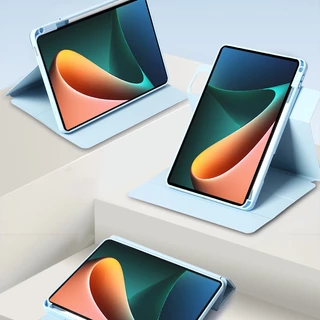 Ốp Máy Tính Bảng Trong Suốt Kèm Ngăn Đựng Bút Xoay 360 Độ Cho Xiaomi MI Pad 6 Pro 2023 11 Inch / MI Pad 5 Pro 12.4 "/ MI Pad 6 5 Pro 11 Redmi Pad 10.61