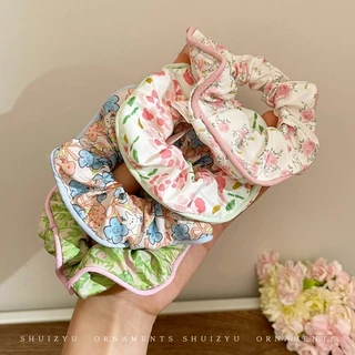 Dây buộc tóc Phong cách hàn quốc scrunchies lớn dành cho nữ phụ kiện tóc scrunchie hoa đơn giản