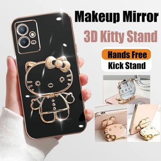 Ốp Điện Thoại Mềm Chống Sốc Có Giá Đỡ Hình Hello Kitty 3D Cho iPhone 11 11 Pro 11 Pro Max 13 Mini 12 12 Pro 12 Pro Max