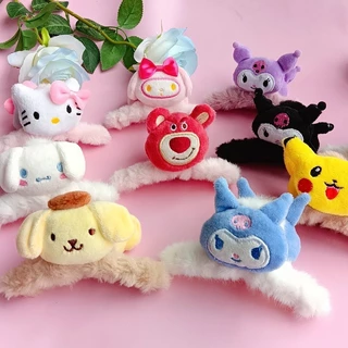 Kẹp Tóc Hình Cá Mập Hoạt Hình Sanrios My Melody Cinnamoroll Hellokitty Dễ Thương