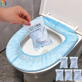 Set 1 / 5 Vỏ Bọc Bệ Ngồi Toilet Bằng Vải Không Dệt An Toàn Chống Nước Đa Ứng Dụng