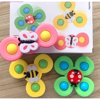 Set 3 đồ chơi con quay Spinner vui nhộn hít tường, tủ lạnh cho bé, chất liệu nhựa ABS an toàn