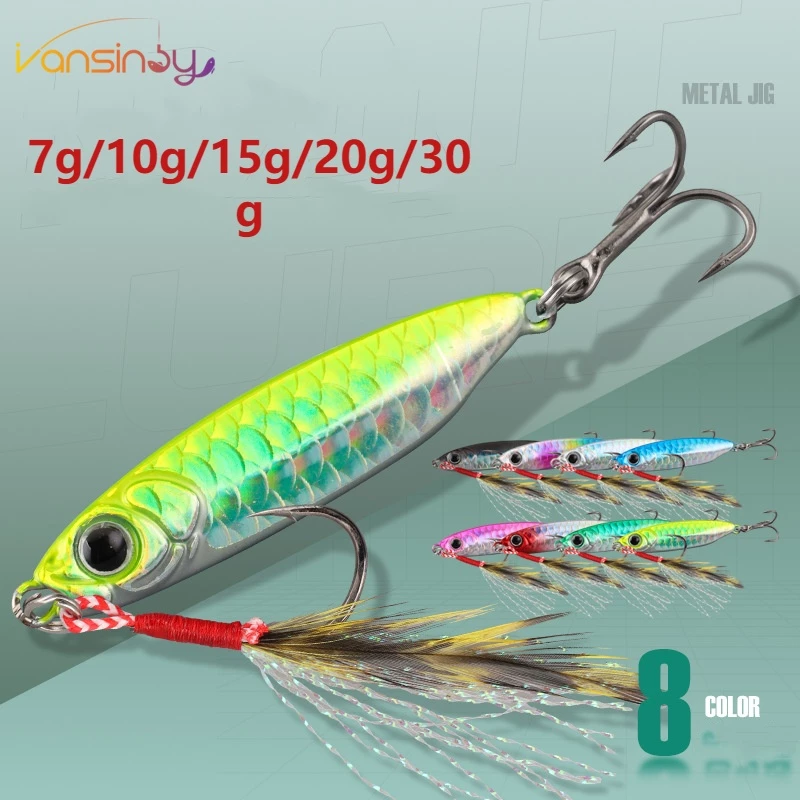 Mồi Jig Mồi Câu Cá Bằng Kim LoạI 7g / 10g / 15g / 20g / 30g