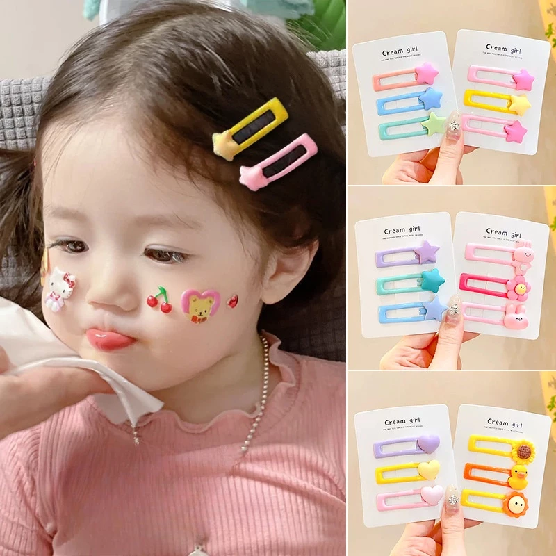 Set 6 Kẹp Tóc Nhỏ Màu Sắc Kẹo Ngọt Xinh Xắn Cho Bé Gái