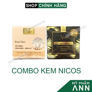 Combo Kem Face Nicos Cốt Nám Đông Y + Kem Face Cốt Trắng Nicos Nâng Cơ Chính Hãng