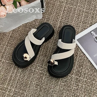 Leosoxs  dép sandal nữ dép nữ dép bánh mì nữ dép bánh mì Chống Trượt 070607  Thoải mái Cái mới Độc đáo Phong cách B28G0R2 36Z230909