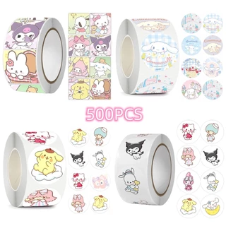 SANRIO Bộ 500 Miếng Dán Trang Trí Laptop Họa Tiết Hoạt Hình Dễ Thương DIY