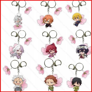 Ere1 bungo stray dogs keychain anime keyring acrylic túi dễ thương mặt dây chuyền sigma ranpo quà lưu niệm phim hoạt hình quà tặng móc chìa khóa