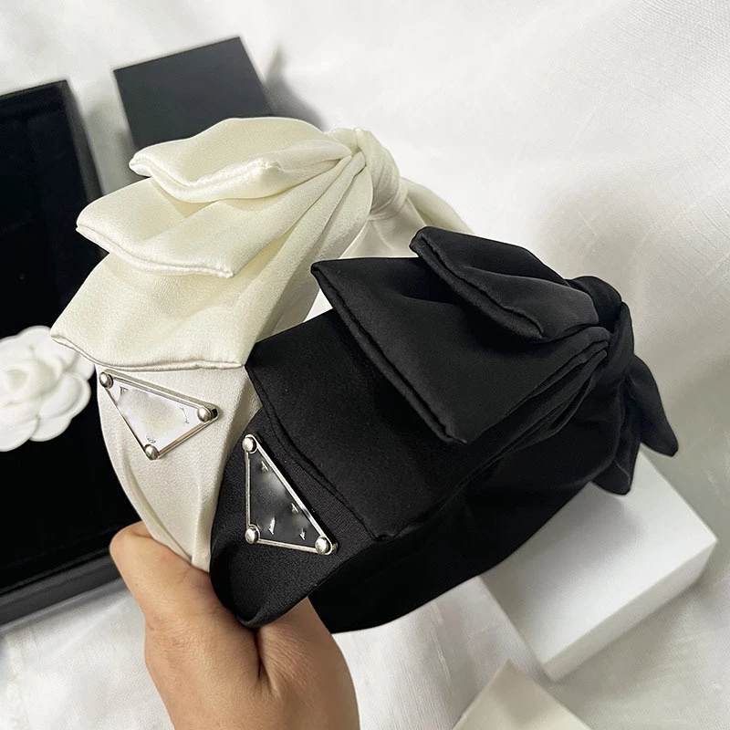 Phiên bản Hàn Quốc của phụ kiện tóc dành cho người lớn hai lớp nơ lớn băng đô vải vành rộng thanh lịch và đa năng khí chất đơn giản và fash