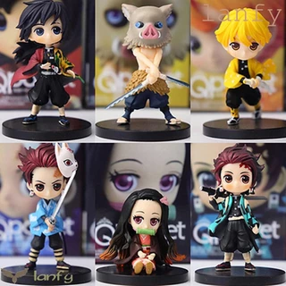 Set 6 mô hình nhân vật Anime Demon Slayer để bàn trang trí không gian