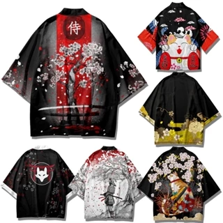 Áo Khoác Kimono Nhật Bản In Hình Nhân Vật Haori Yukata Kích Thước 5XL 6XL Cho Nam Và Nữ