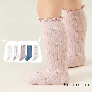 Vớ Cotton Mềm Mại Thoáng Khí Cao Đến Đầu Gối Cho Bé Sơ Sinh