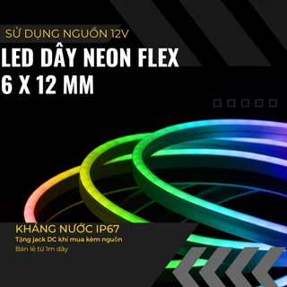 Dây đèn led Neon Flex uốn chữ quảng cáo không thấm nước trang trí phòng làm việc phòng livestream dercor phòng DC12V