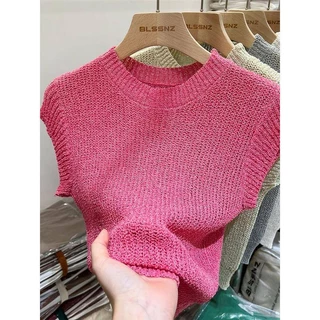 Áo Sweater Ngắn Không Tay Phong Cách Thời Trang Mới 2023