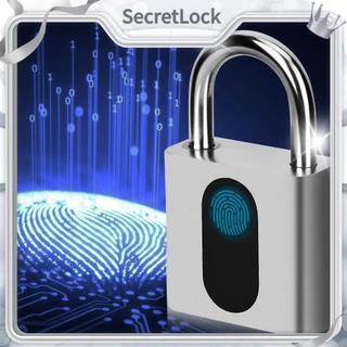 SecretLock Ổ khóa vân tay thông minh Khóa cửa không cần chìa chống nước có thể sạc lại An toàn cho gia đình