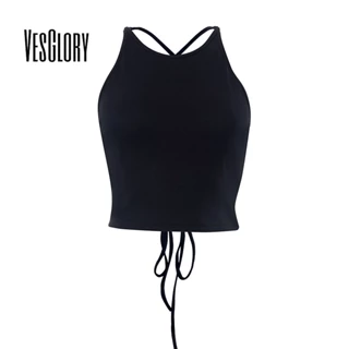 Áo Tank Top Cổ Tròn Hở Lưng Màu Trơn Thời Trang 2023 Dành Cho Nữ