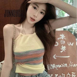 Junnovgal women 2023 thời trang mới sexy dải cầu vồng dây treo cổ