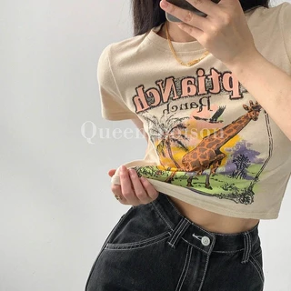 GD1 Áo phông áo croptop áo baby tee American Vintage 2023 New Style JL071905 