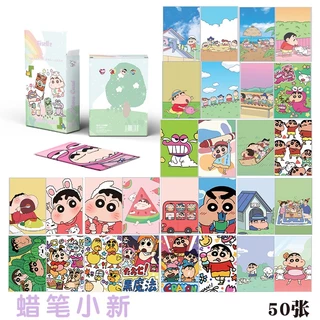 Set 50 Tấm Thẻ Ảnh LOMO In Hình Cậu Bé Bút Chì Shin-chan Độc Đáo Xinh Xắn