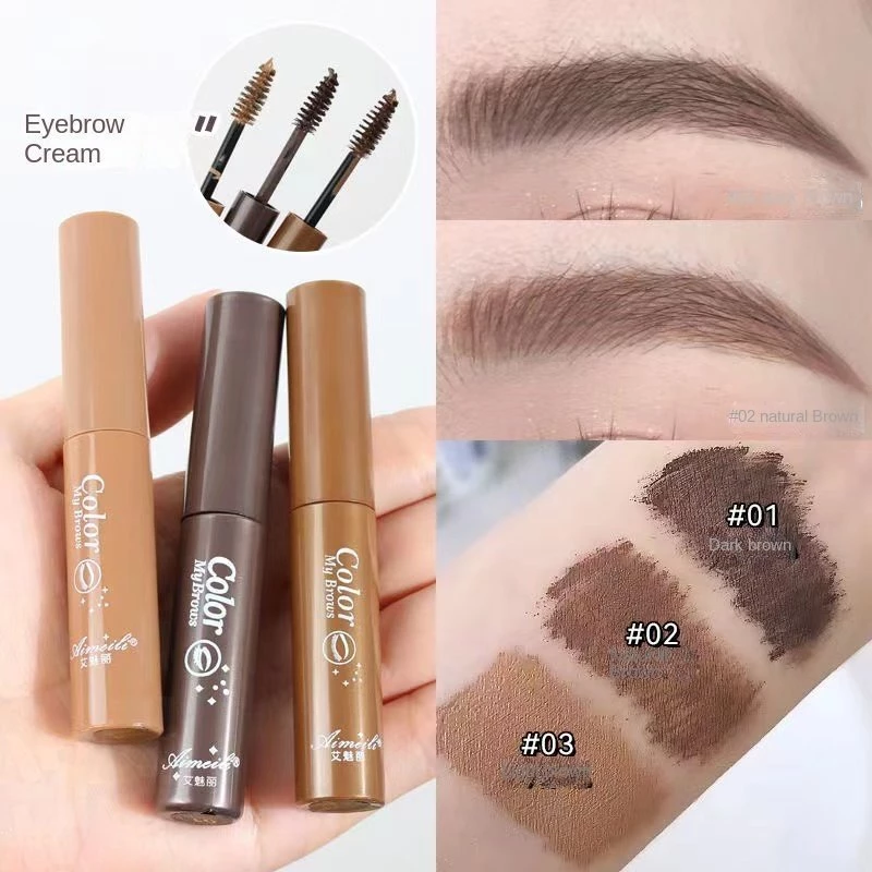 Mascara Trang Điểm Lông Mày / Lông Mi Novo Chống Nước Không Dễ Phai Màu Nâu Đậm Tự Nhiên