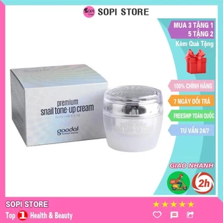 Kem Ốc Sên Hàn Quốc Goodal Premium Snail Tone-Up Cream 50ml dưỡng trắng da làm giảm nếp nhăn mờ thâm nám