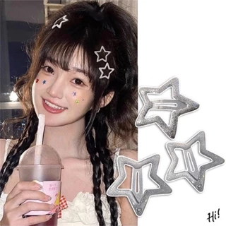 Xijing y2k millennial style fine sparkling star bangs broken hairpin side sweet cool tiara