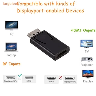 [largelook] Displayport to hdmi-compatible adapter dp male to female hdmi-compatible video audio cable hd 4k 1080p for pc tv laptop