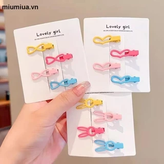 miumiua🔮1 Kẹp Tóc Hình Ngôi Sao / Trái Tim / Bướm Màu Sắc Dễ Thương Cách Hàn Quốc Cho Nữ